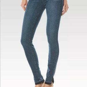 Paige Verdugo Ultra Skinny Davis Slit Frayed Hem Jeans Size 28